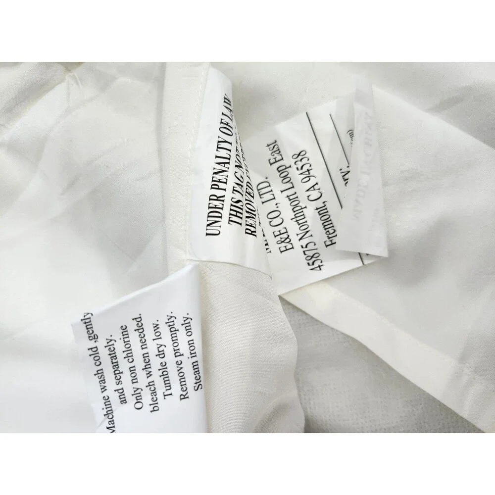 Vtg Ruffle White Pillow Sham Standard Shabby Chic Cottage
